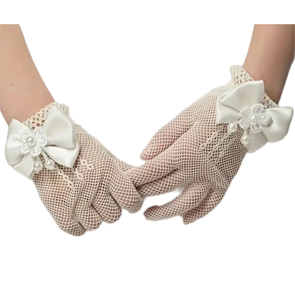 Children's Lace Bow Gloves